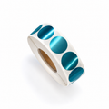 Teal 16mm Scratch-Off Stickers — Roll of 1,000