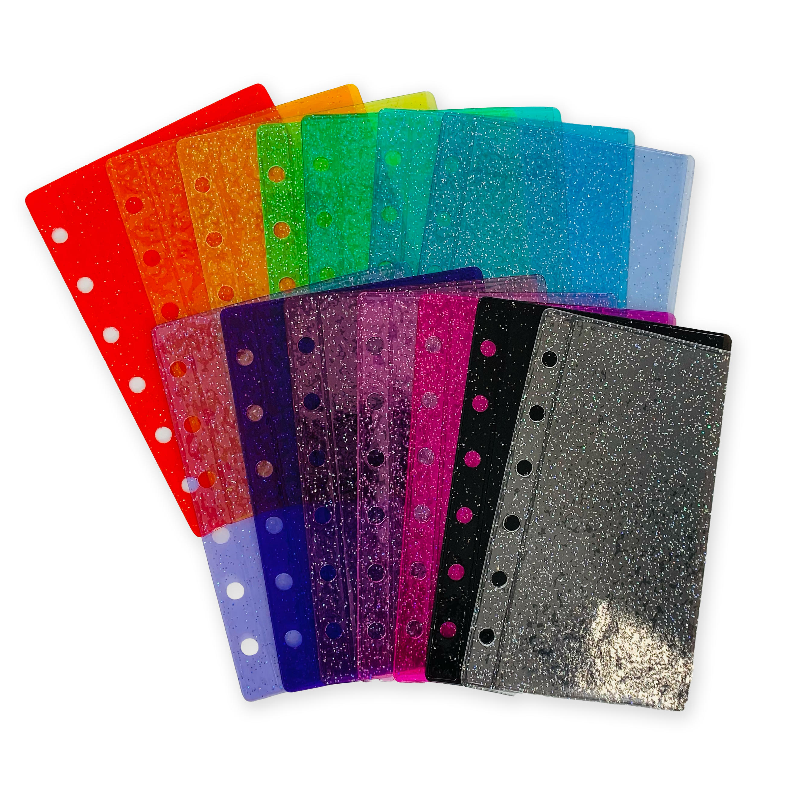 Glitter Zipless Cash Envelope - Lime