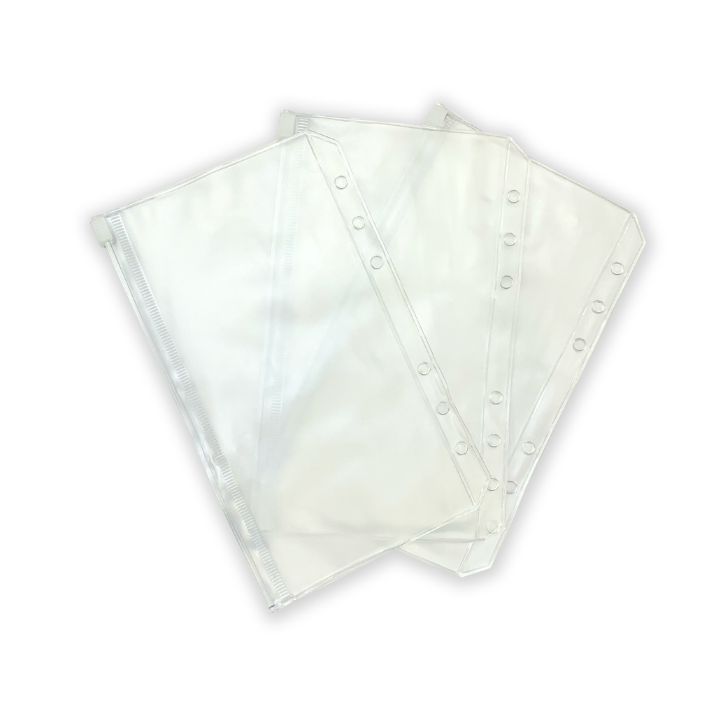 A6 Zipper Cash Envelope - Frosted