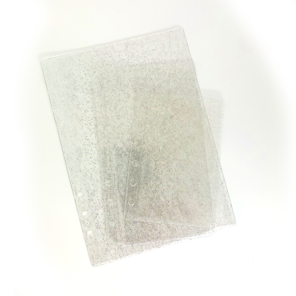 Glitter Zipless Cash Envelope - Clear