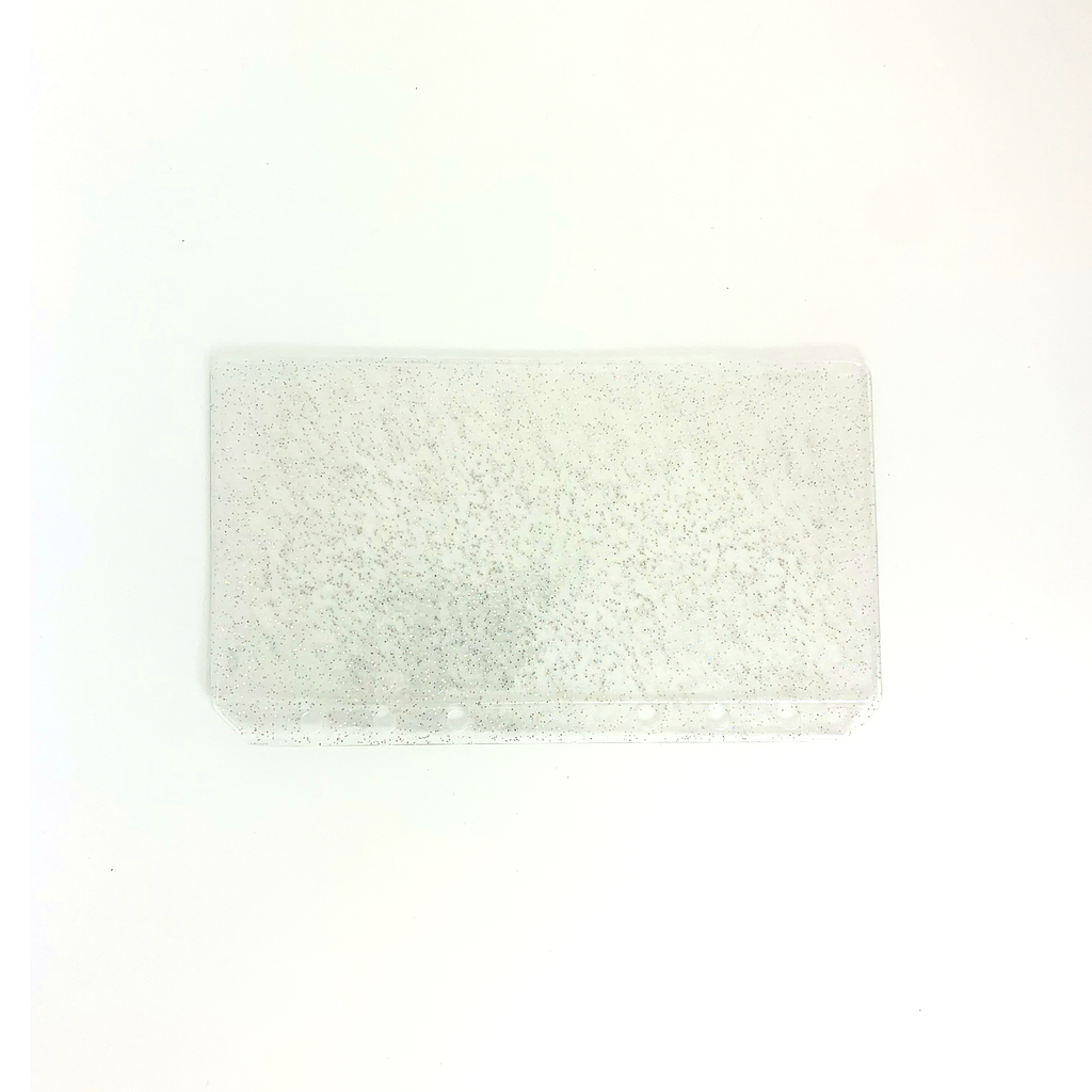 Glitter Zipless Cash Envelope - Clear