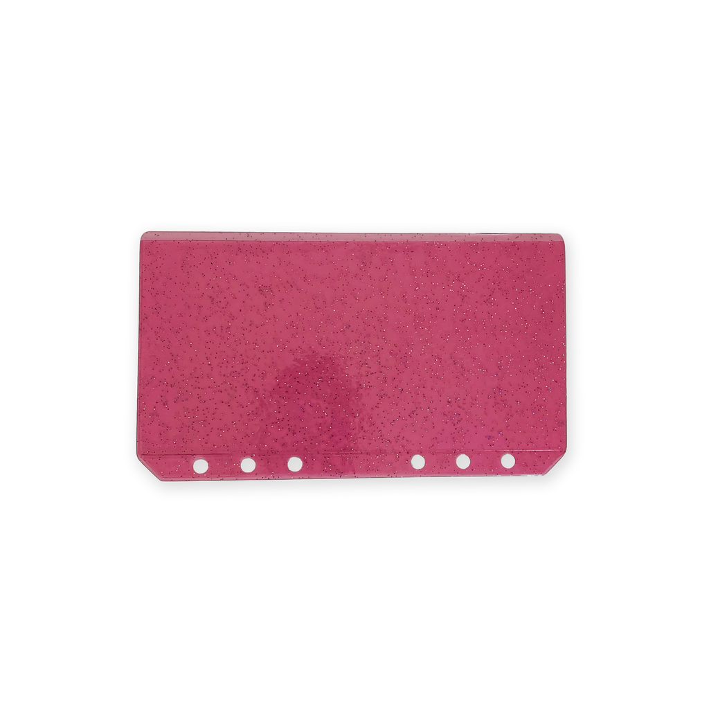 Glitter Zipless Cash Envelope - Cranberry