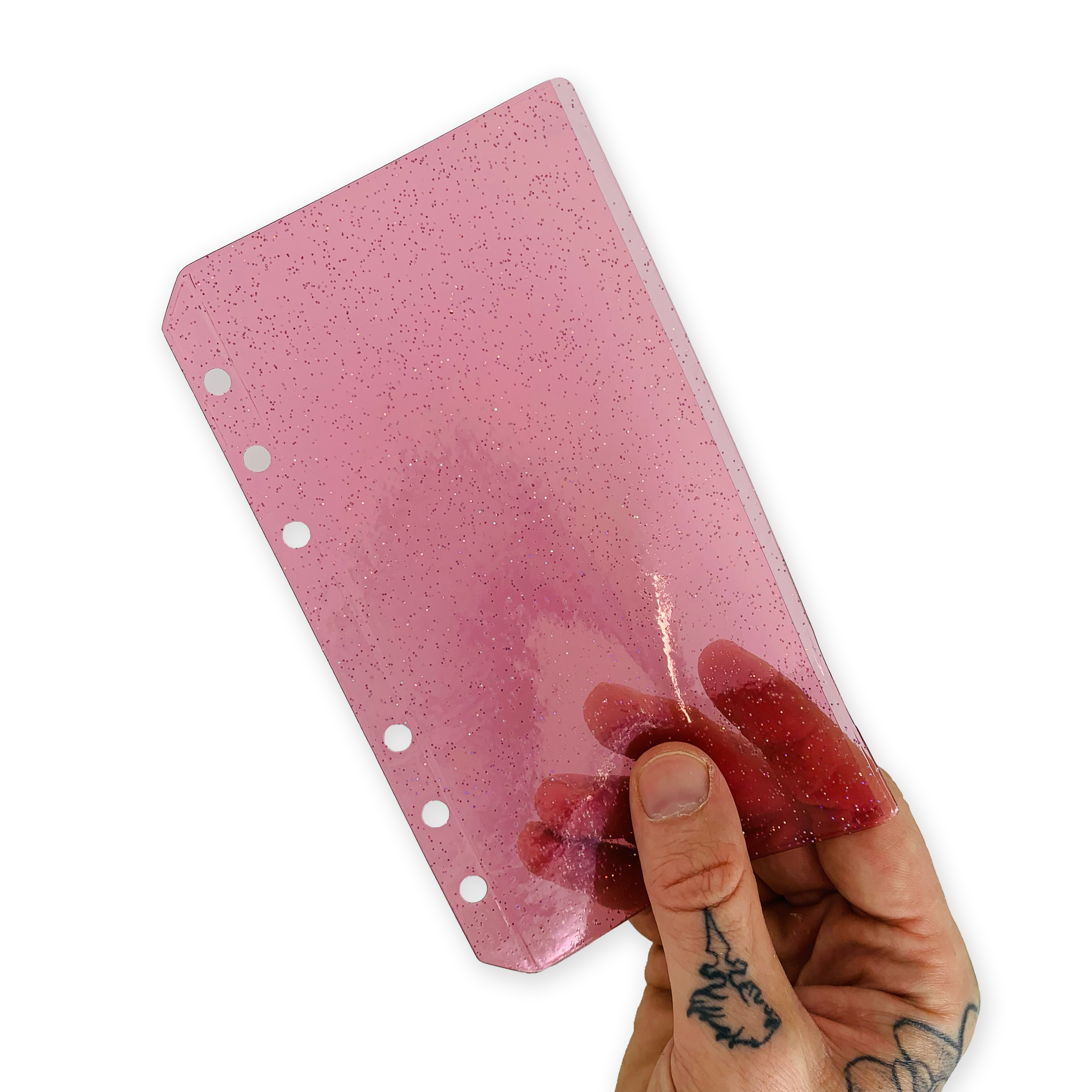 Glitter Zipless Cash Envelope - Cranberry