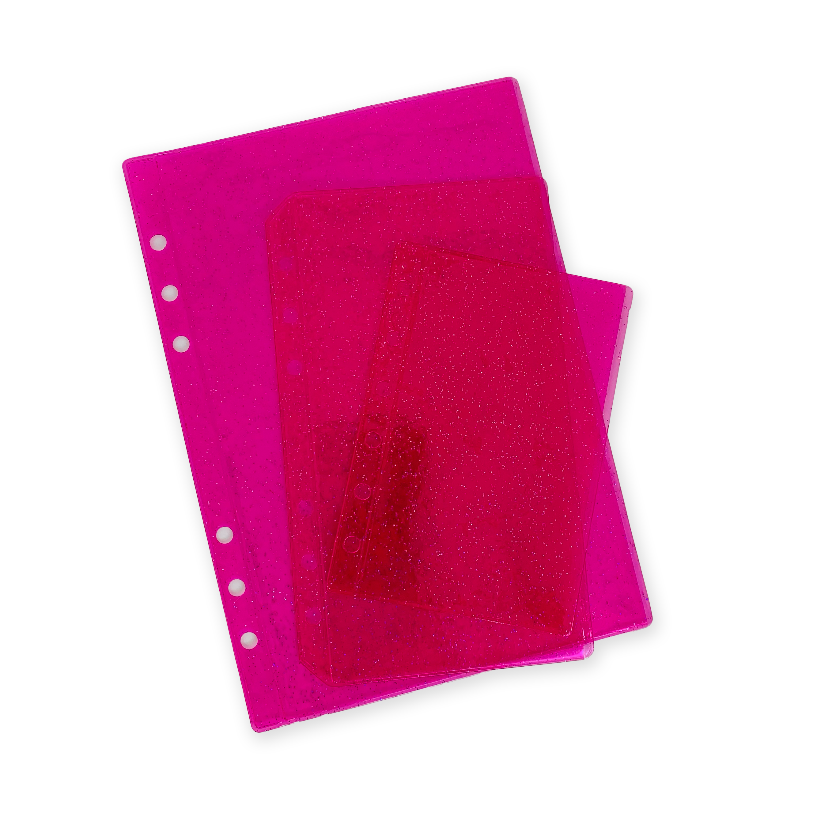 Glitter Zipless Cash Envelope - Fuscia