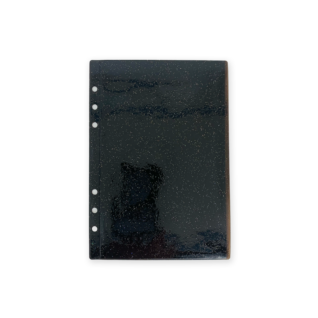 Glitter Zipless Cash Envelope - Ink