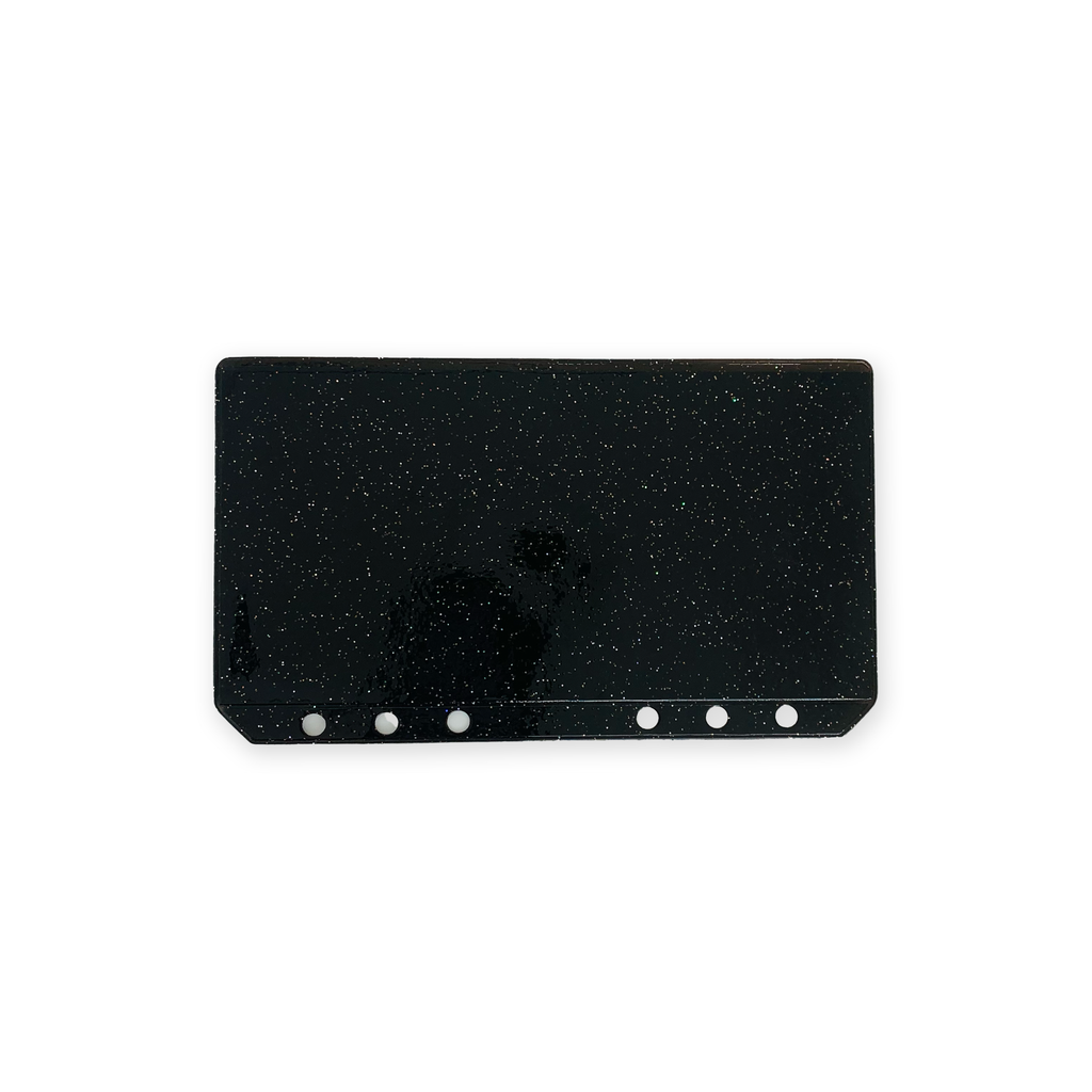 Glitter Zipless Cash Envelope - Ink