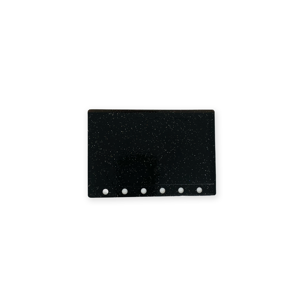 Glitter Zipless Cash Envelope - Ink