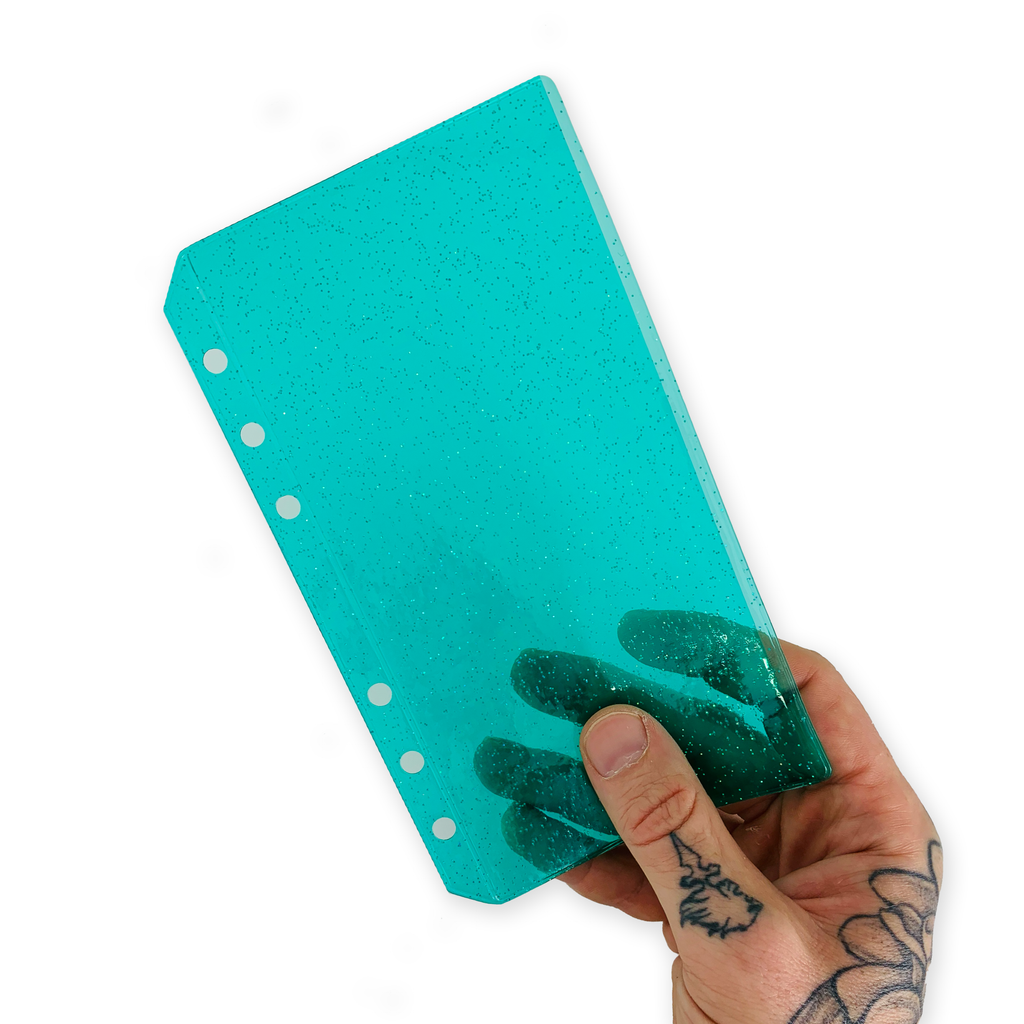 Glitter Zipless Cash Envelope - Jade