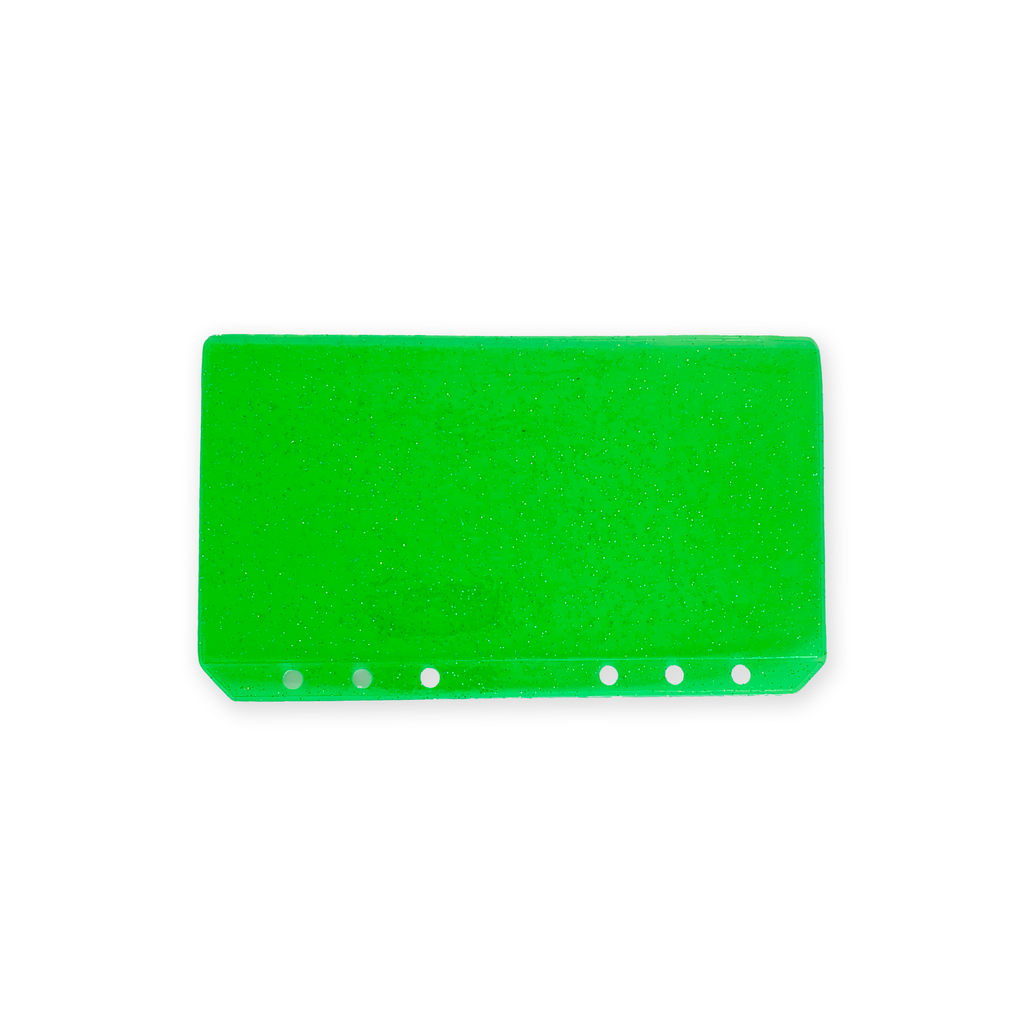Glitter Zipless Cash Envelope - Lime