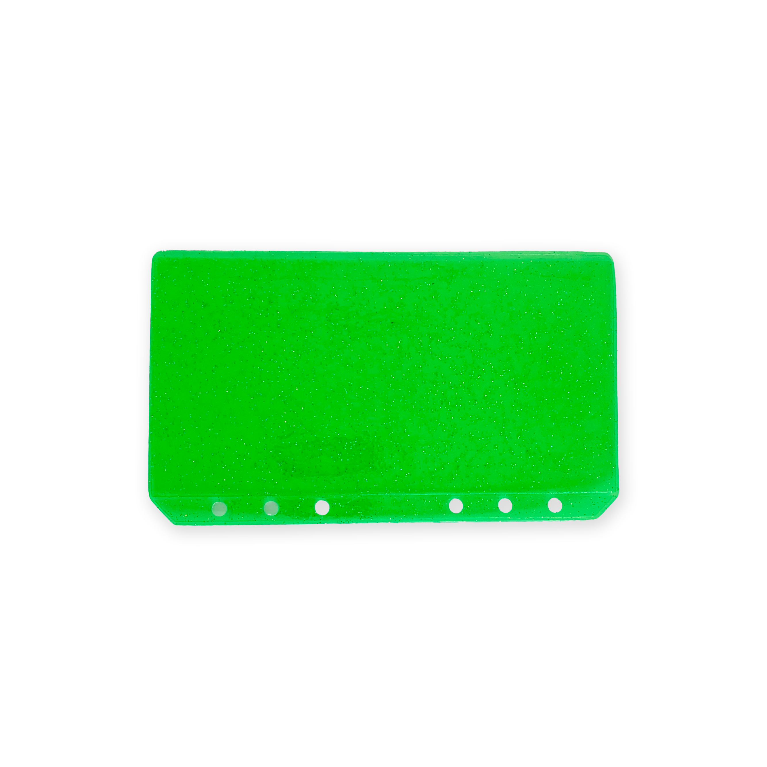 Glitter Zipless Cash Envelope - Lime