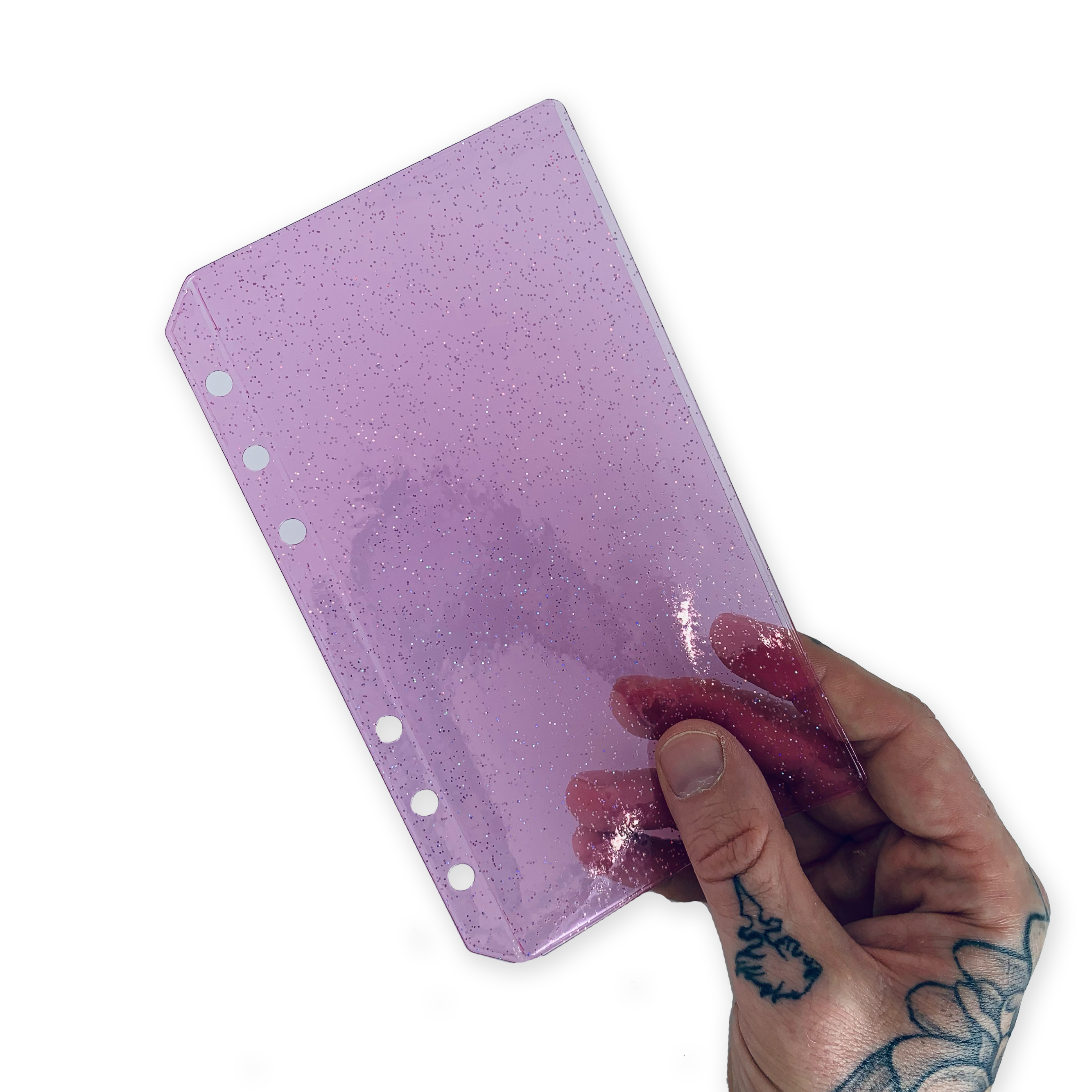 Glitter Zipless Cash Envelope - Magenta