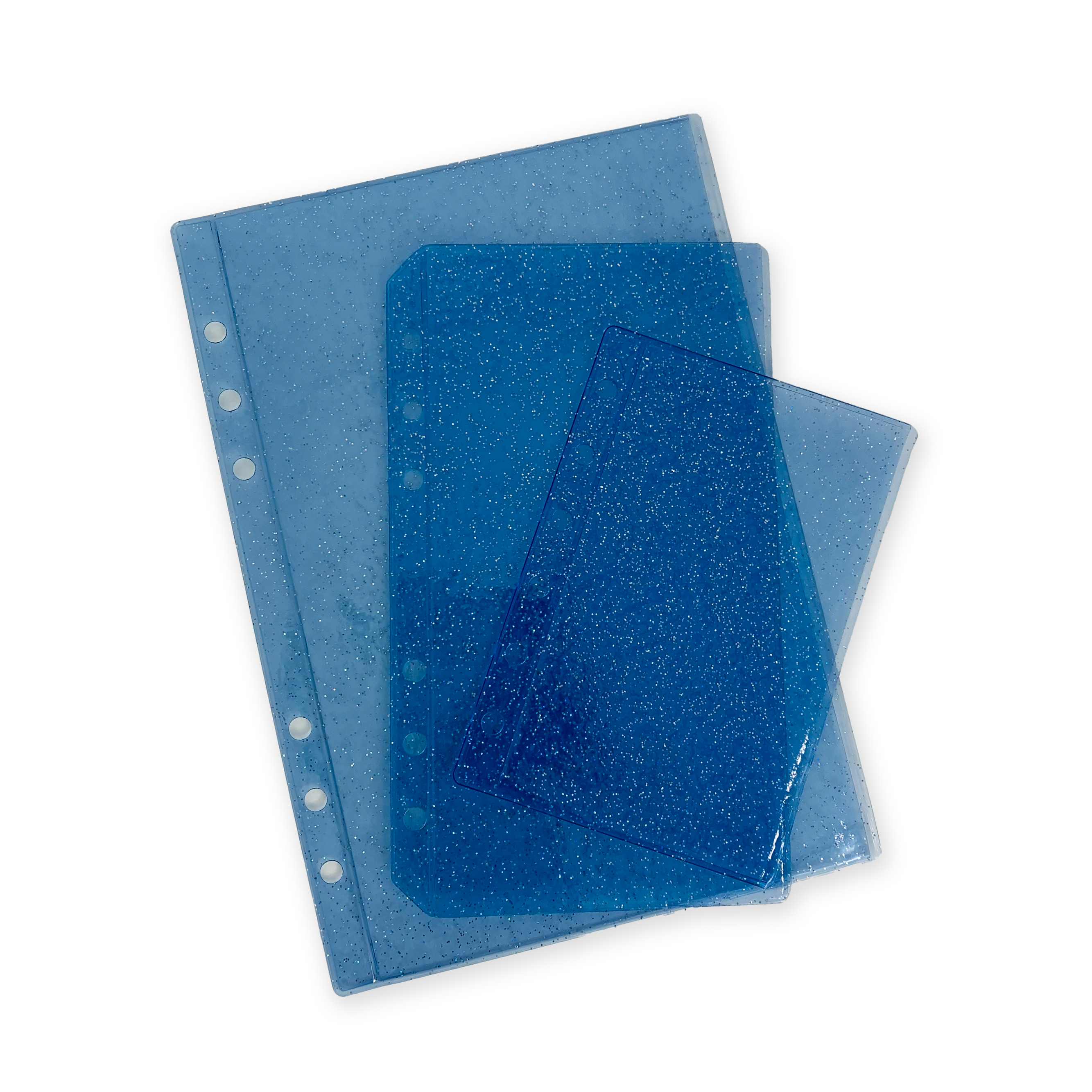 Glitter Zipless Cash Envelope - Marine