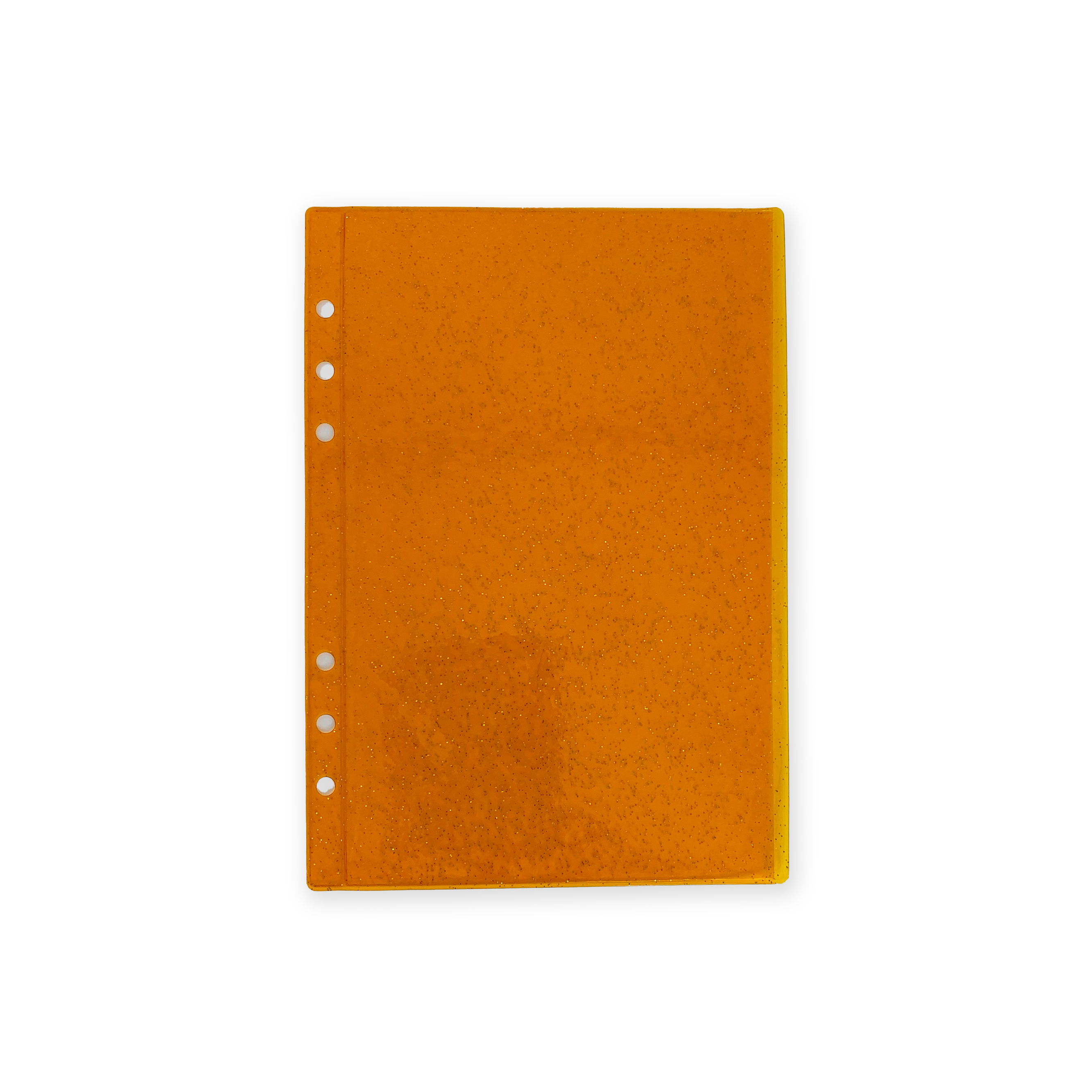 Glitter Zipless Cash Envelope - Tangerine