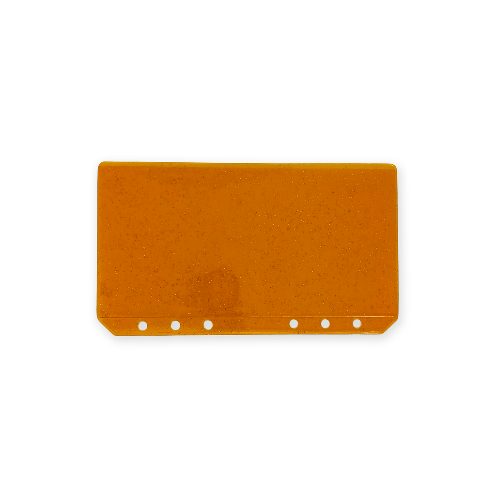 Glitter Zipless Cash Envelope - Tangerine