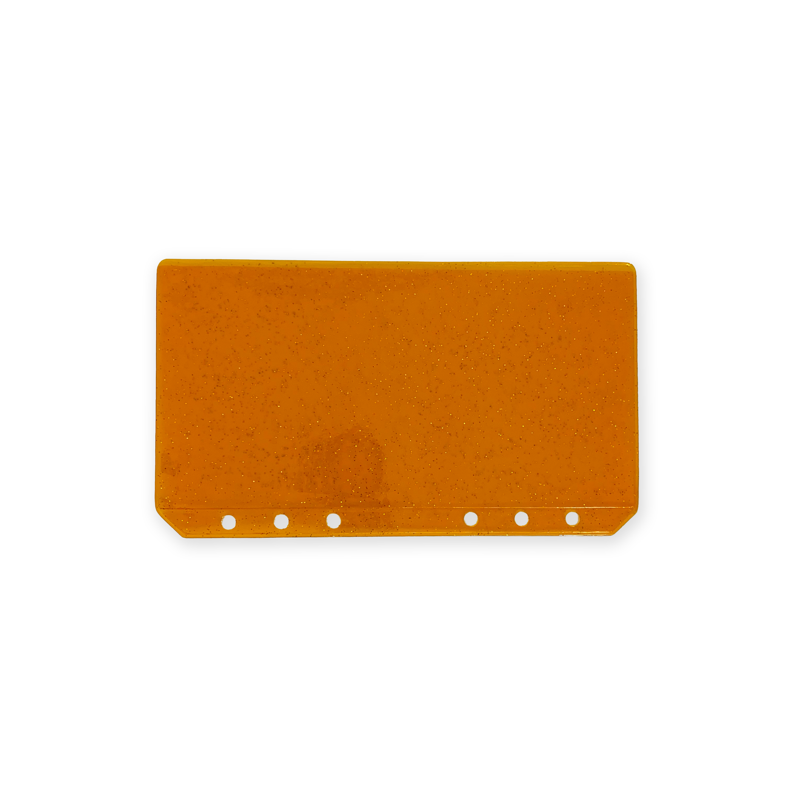 Glitter Zipless Cash Envelope - Tangerine
