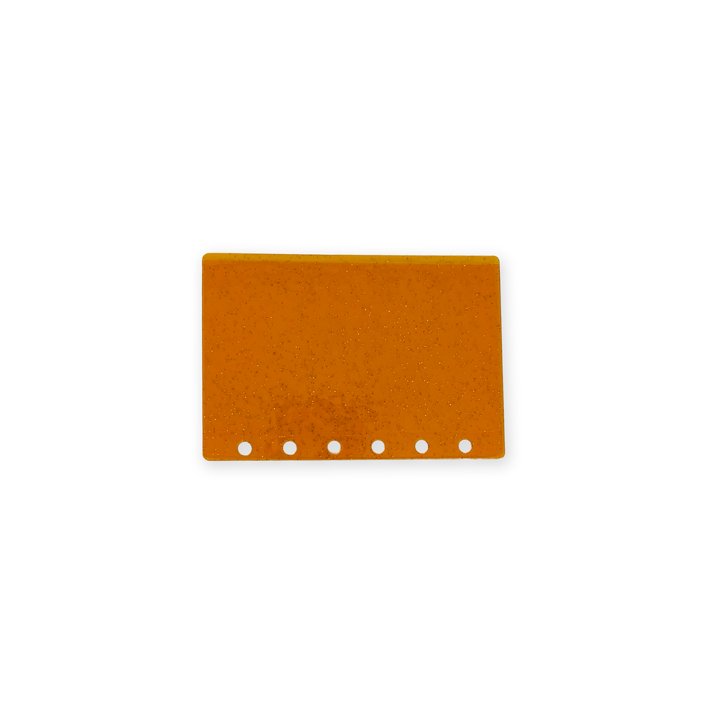 Glitter Zipless Cash Envelope - Tangerine