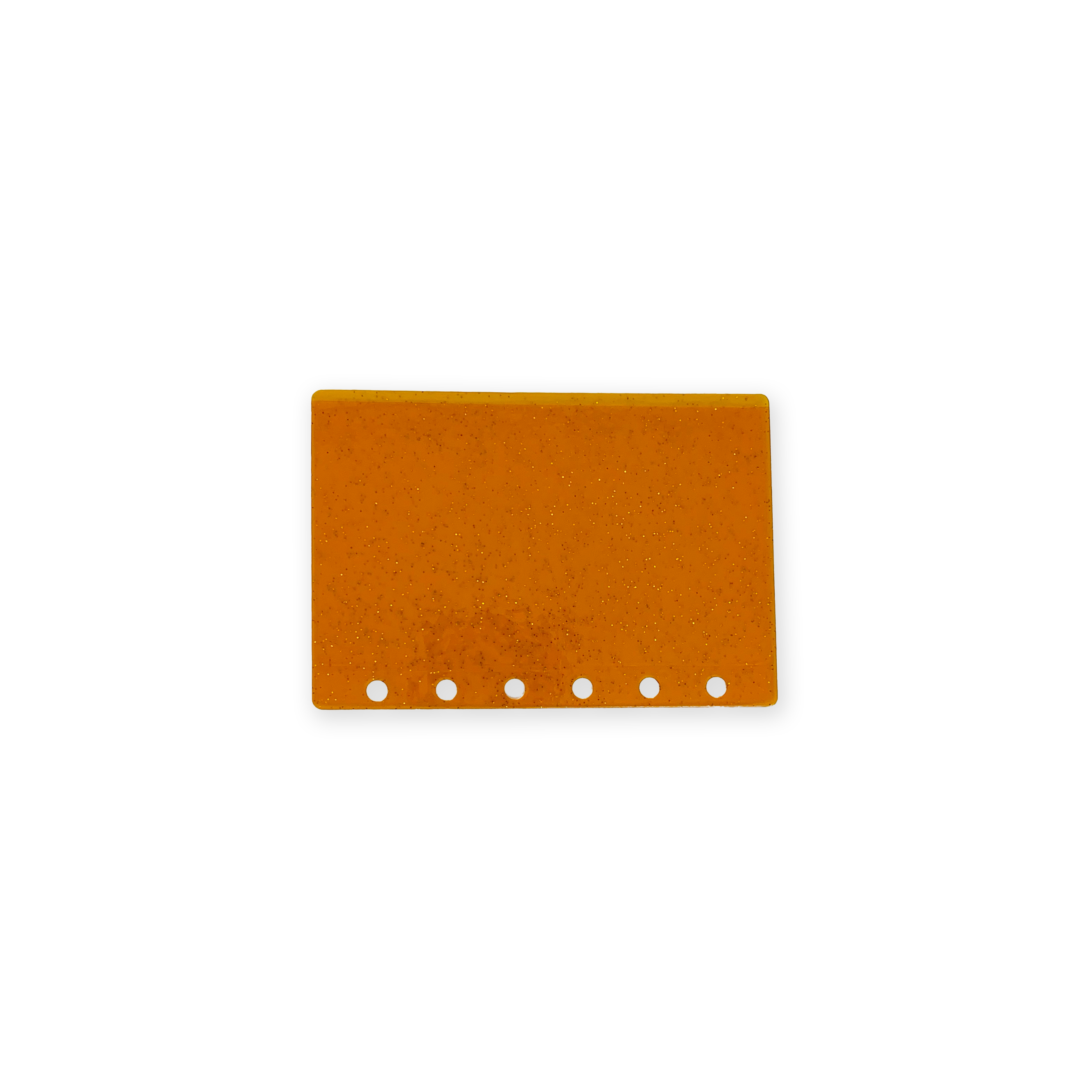 Glitter Zipless Cash Envelope - Tangerine
