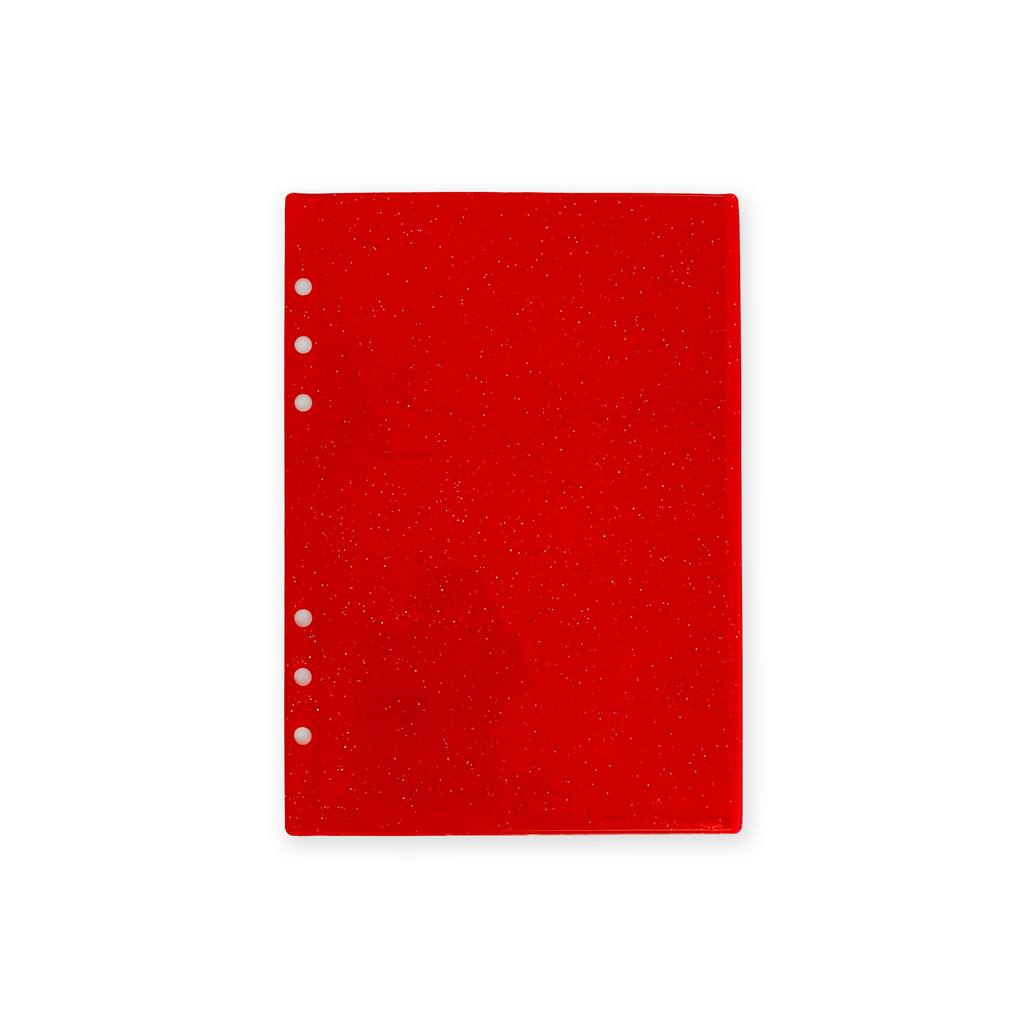 Glitter Zipless Cash Envelope - Scarlet