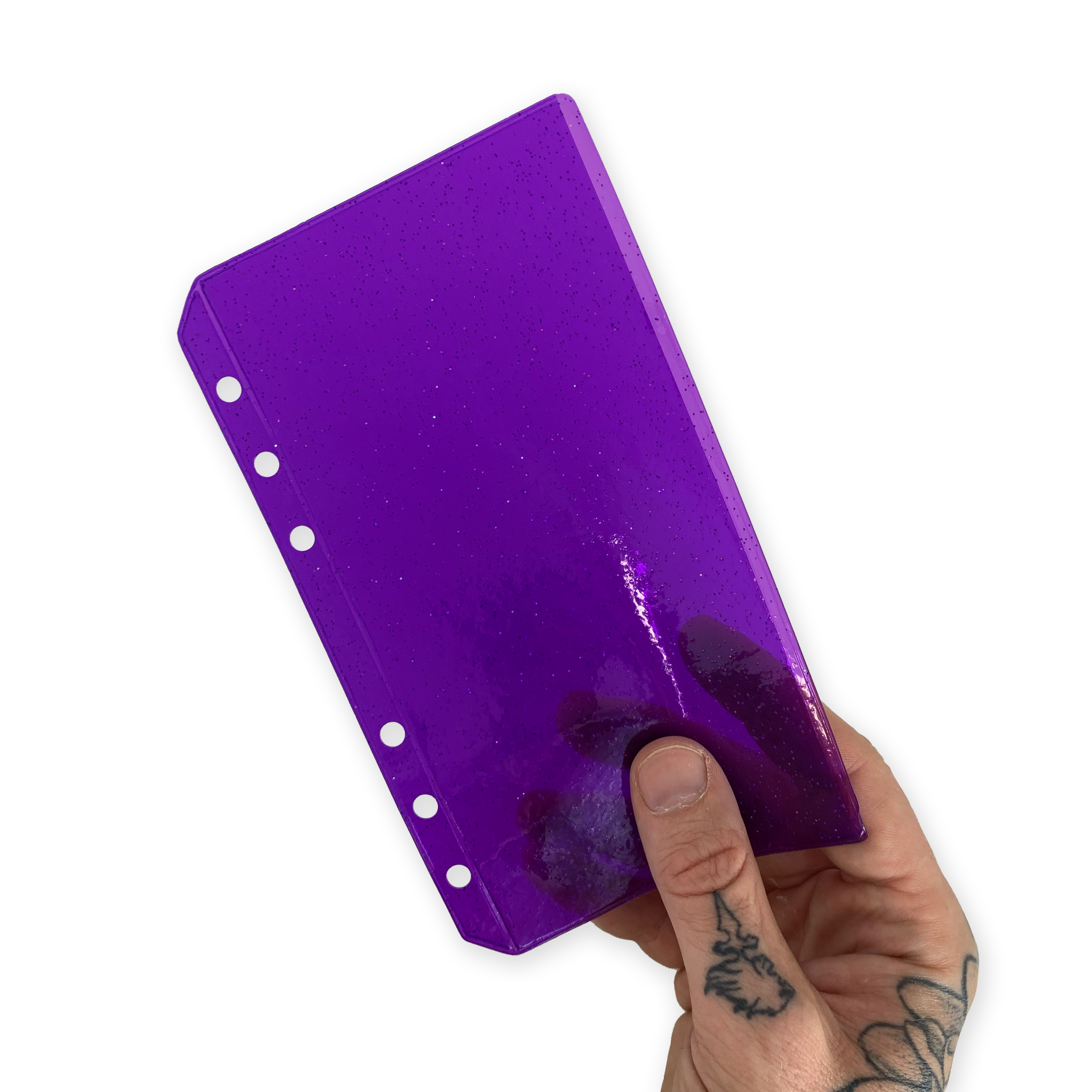 Glitter Zipless Cash Envelope - Violet