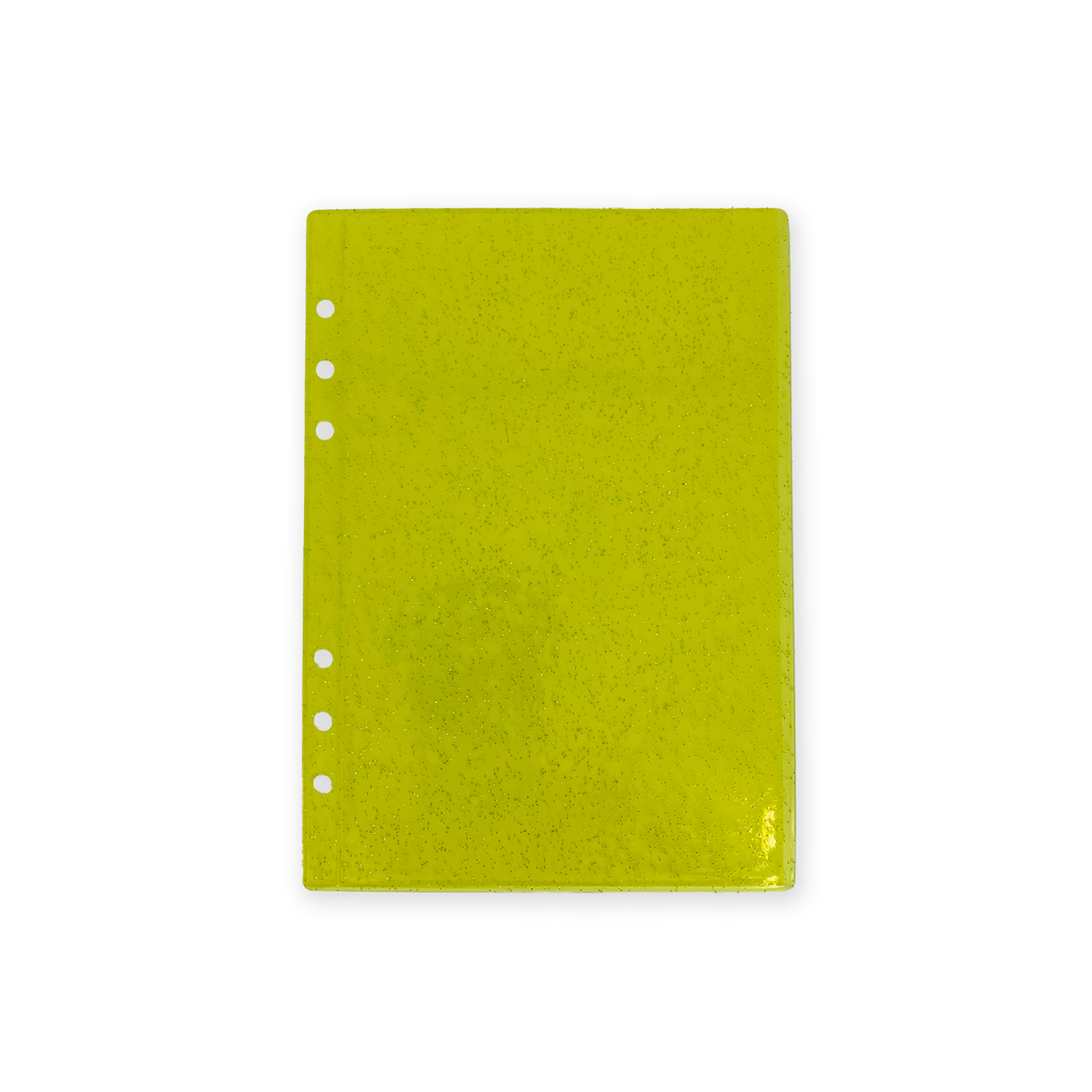 Glitter Zipless Cash Envelope - Lemon