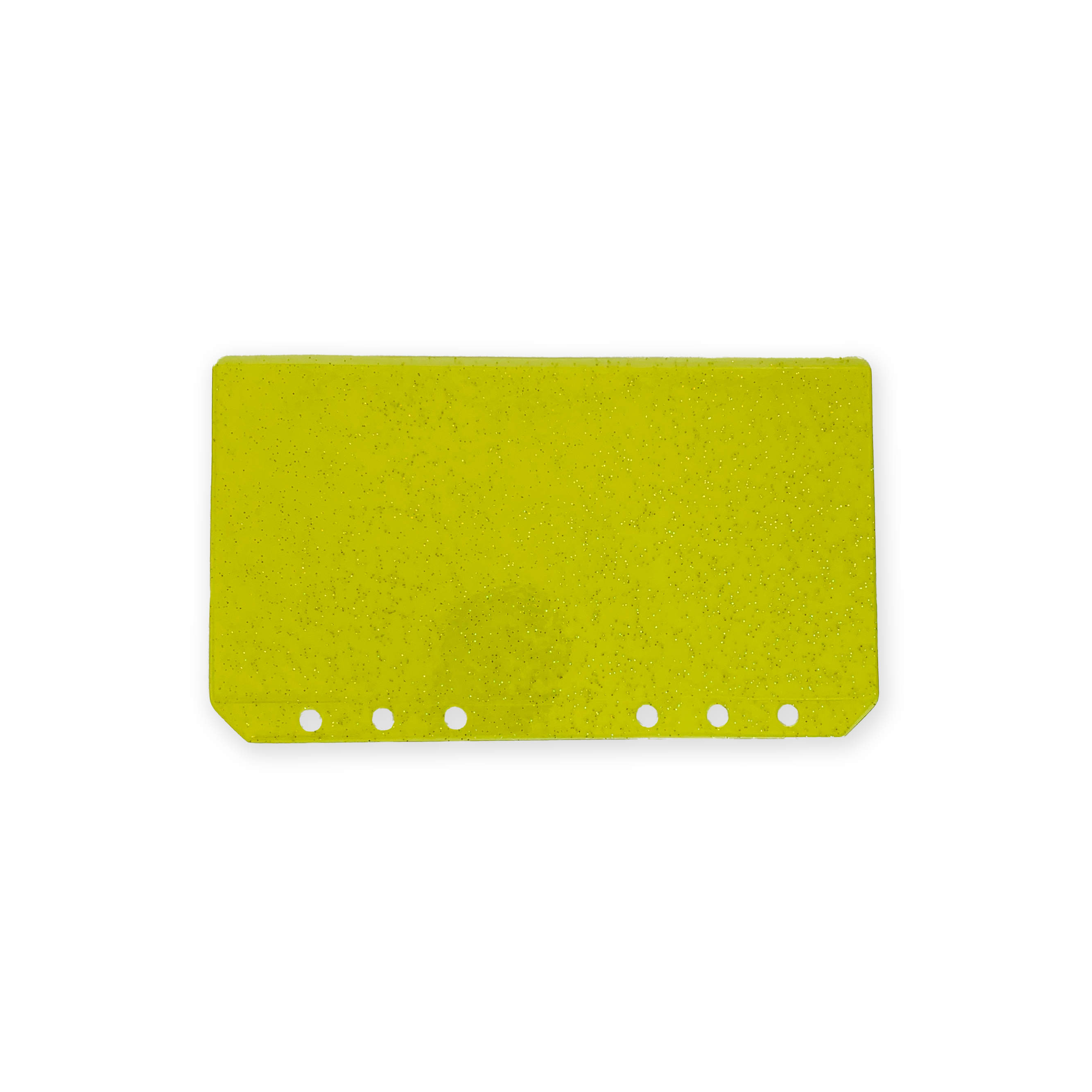 Glitter Zipless Cash Envelope - Lemon