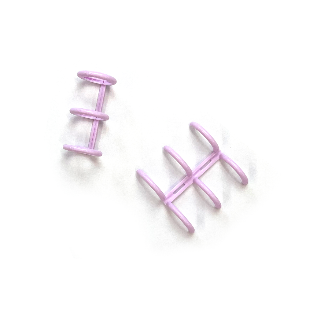 Lavender Plastic 15mm Binder Rings