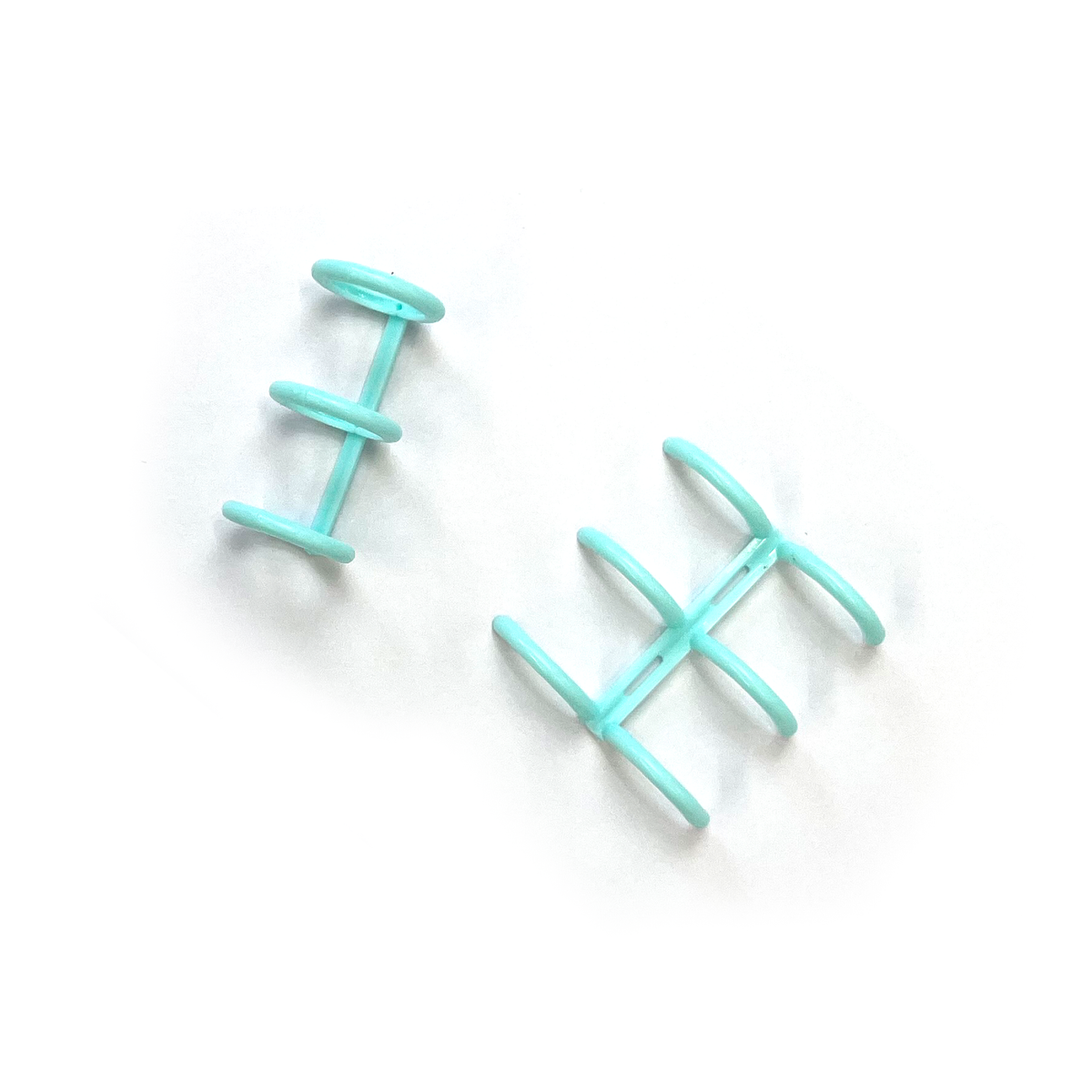 Turquoise Plastic 15mm Binder Rings