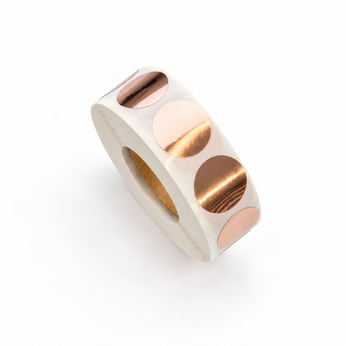 Copper 16mm Scratch-Off Stickers — Roll of 1,000