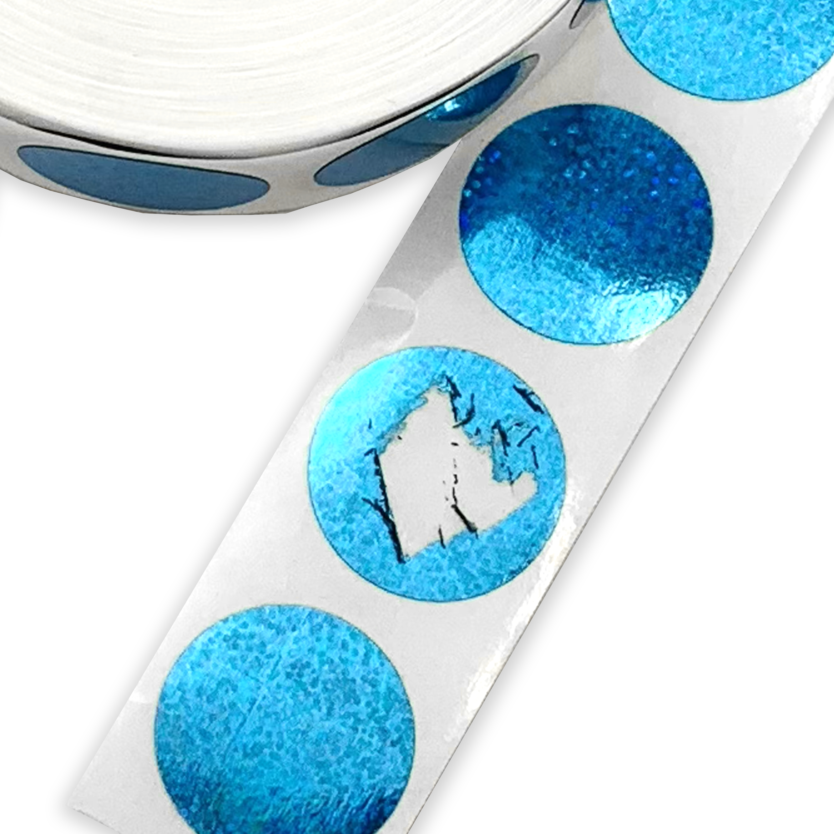 Scratch Off Stickers - Blue Glitter
