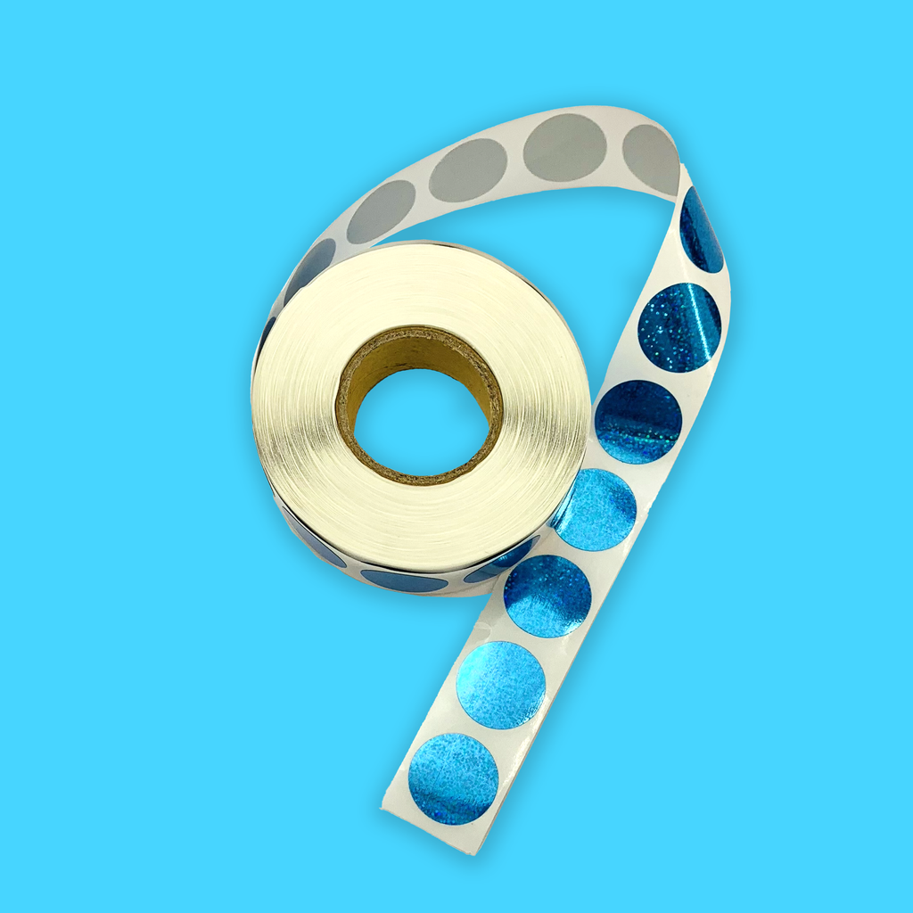 Scratch Off Stickers - Blue Glitter