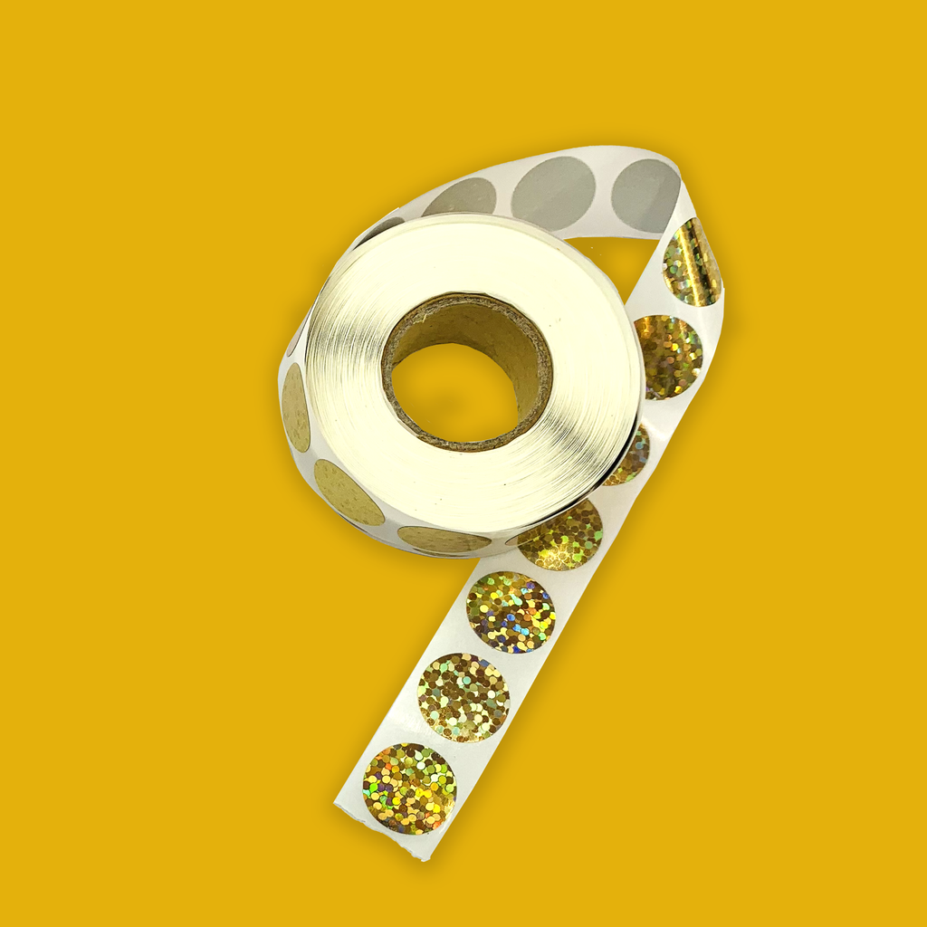 Scratch Off Stickers - Gold Glitter