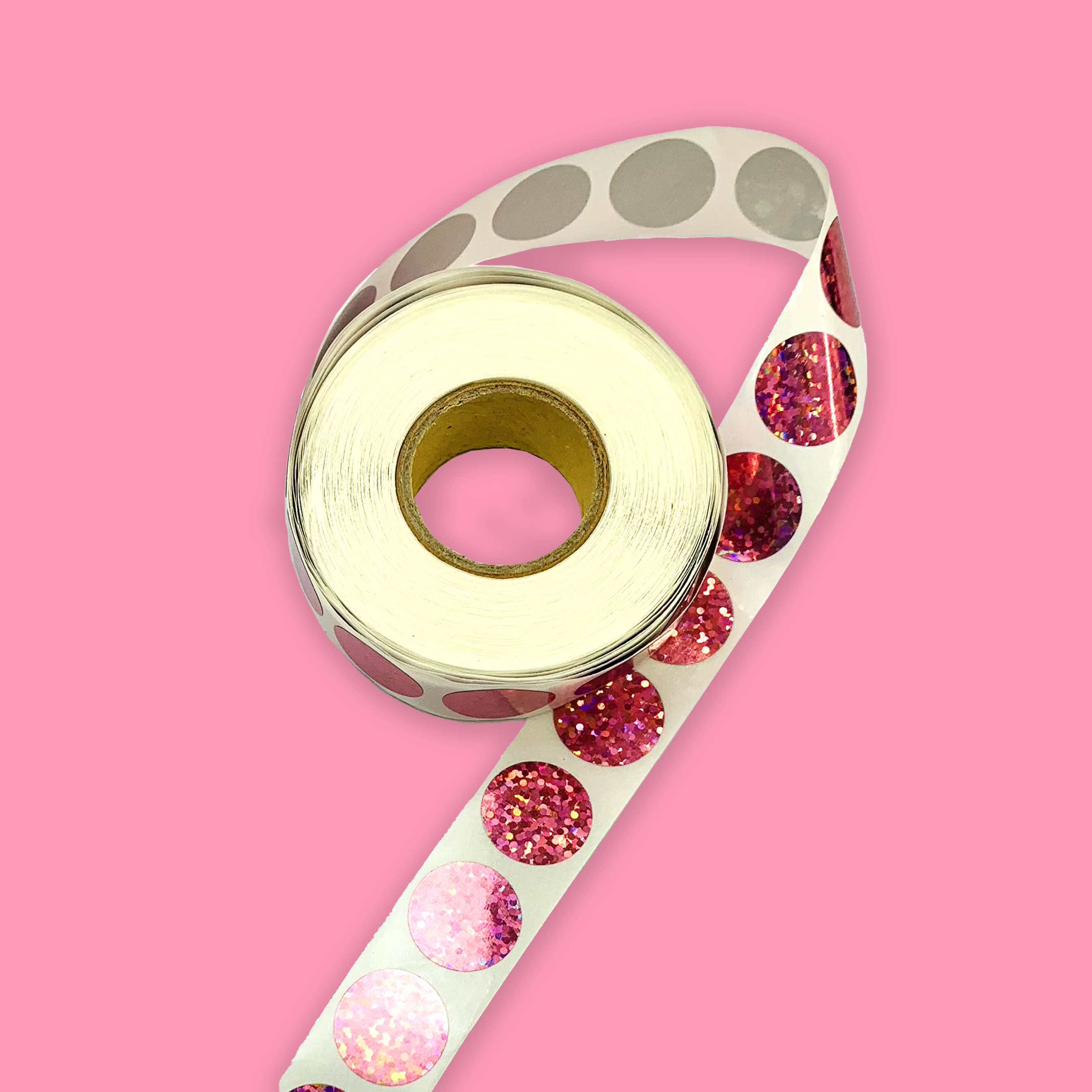 Scratch Off Stickers - Pink Glitter