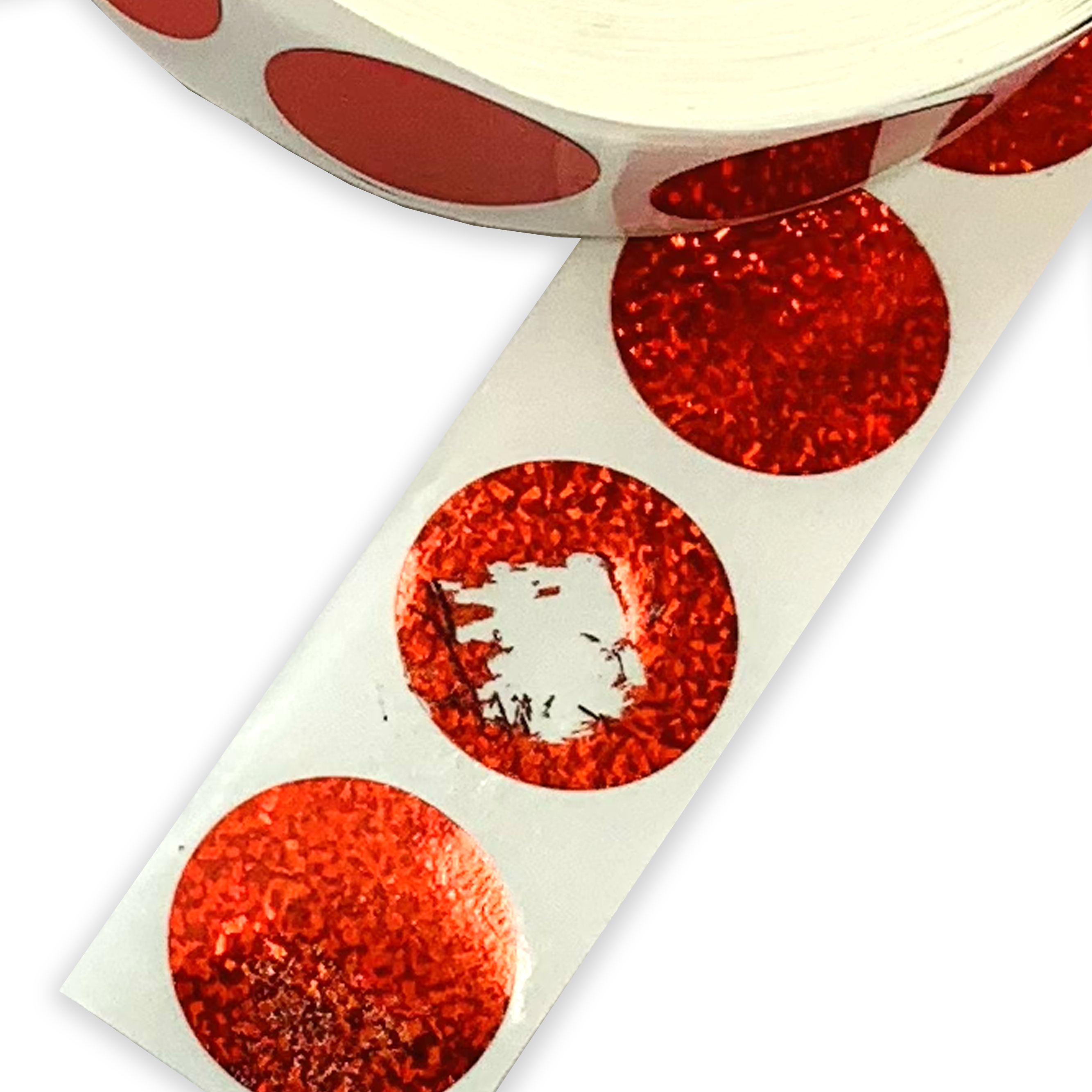 Scratch Off Stickers - Red Glitter